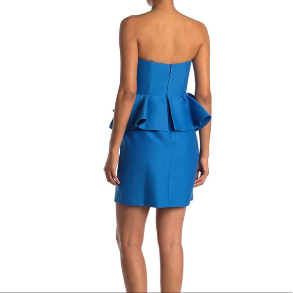 NWT Halston Heritage Strapless Peplum Dress - Picture 4 of 12